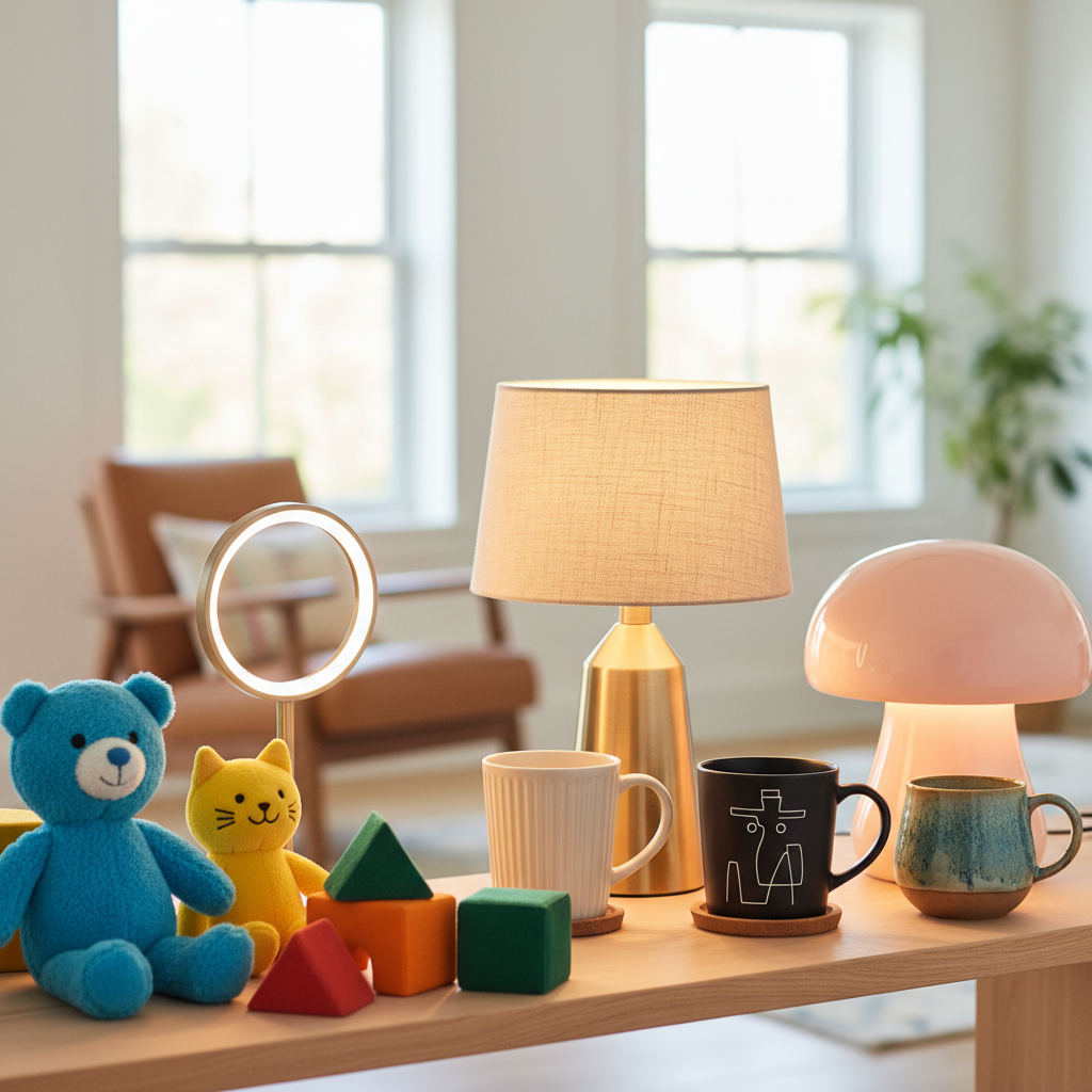 an image have toys lamps and mugs 1000 by 1000 for collection banner
