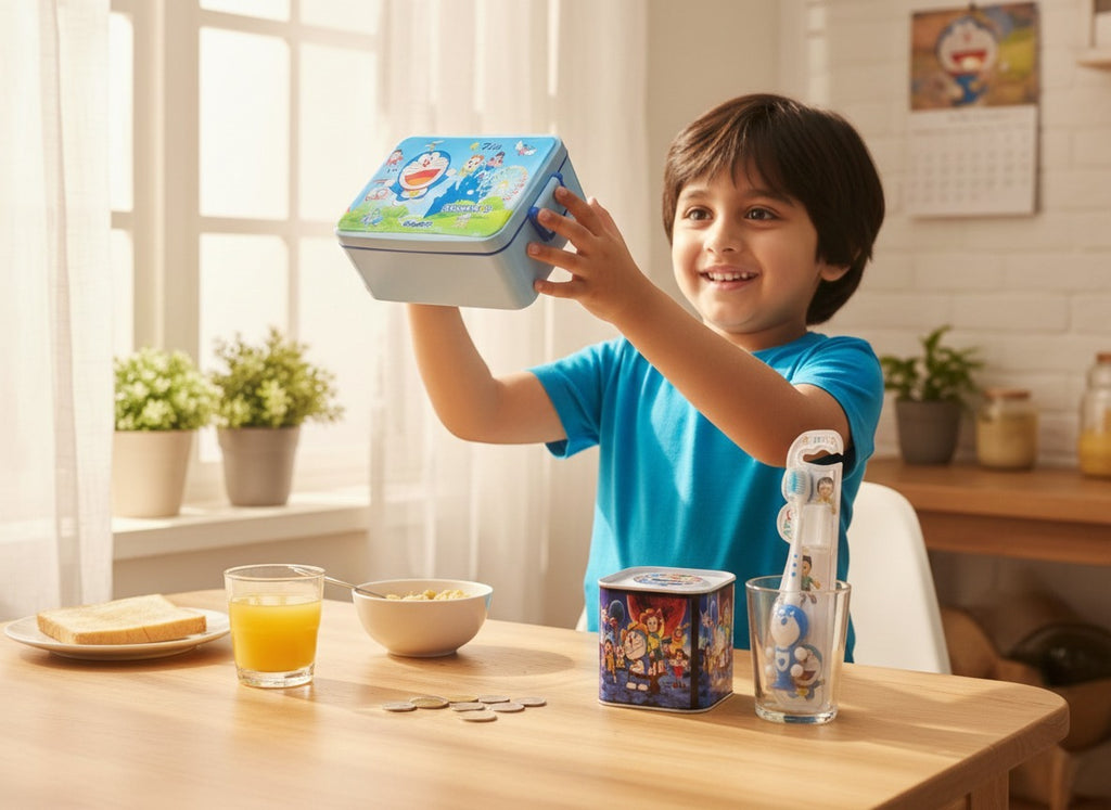 Pack of 3 Amazing Kids School Set – Lunch Box, Money Box & Toothbrush