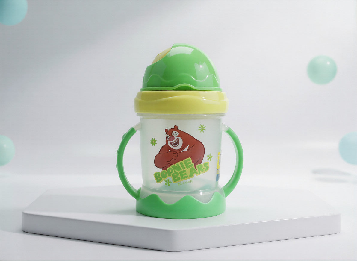 Bonnie Bears Baby Feeding Bottle with Straw – Perfect for Water & Juice