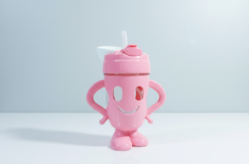 Baby Feeding Bottle Cat Style with Straw – Perfect for Water & Juice