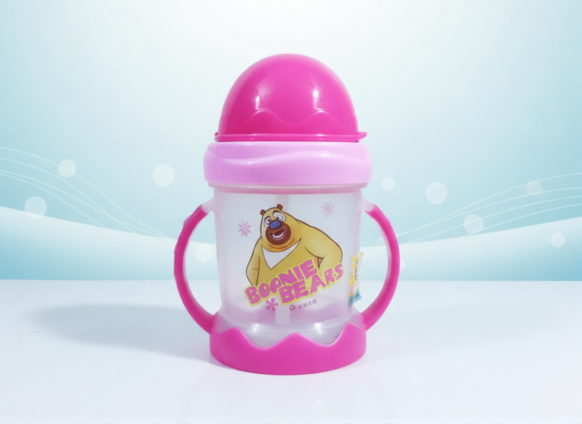 Bonnie Bears Baby Feeding Bottle with Straw – Perfect for Water & Juice