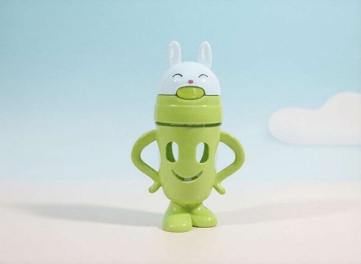 Baby Feeding Bottle Cat Style with Straw – Perfect for Water & Juice